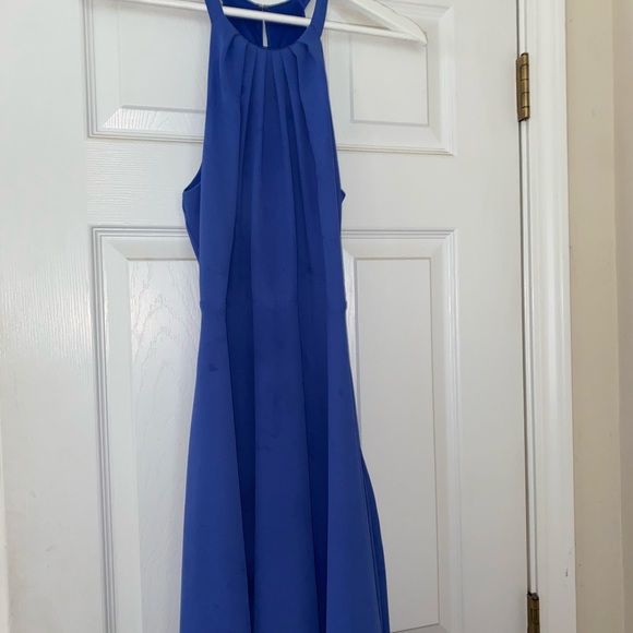 Express skater halter dress size 8. Dusty Blue. Freshly dry cleaned. Worn once! - Picture 2 of 3